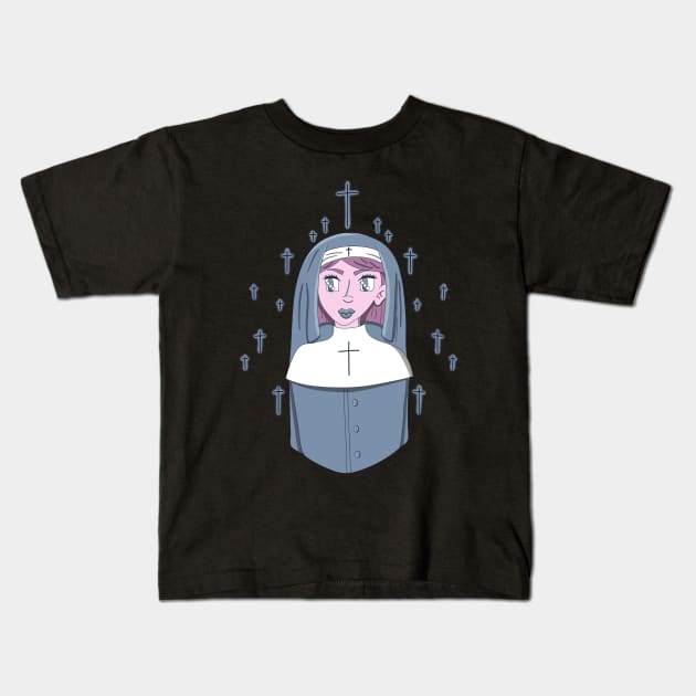 Nun Kids T-Shirt by Inkpoof